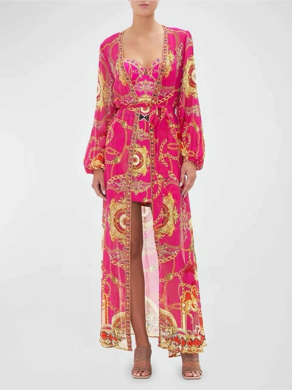 Romantic Camilla Kimono pink and gold